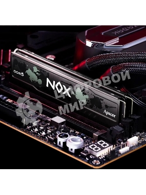 Оперативная память Apacer Nox, DDR5, 32Gb (2x16Gb), 5200MHz, CL40, DIMM, радиатор, серый/черный
