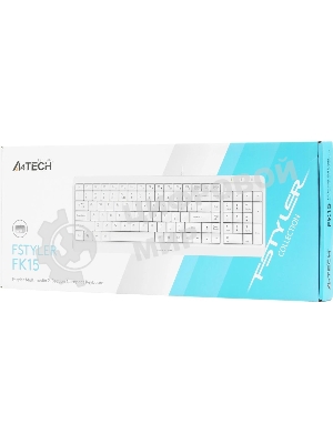 Клавиатура проводная A4Tech Fstyler FK15, USB, белый