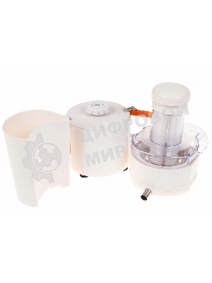 Соковыжималка Mystery MJE-1901 белый, центробежная, 900 Вт, 900 мл, механическое