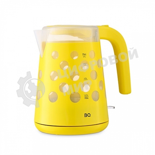 Чайник электрический BQ KT1713P Yellow. Мощность:2200 Вт, Объем 1,7л, LED подсветка