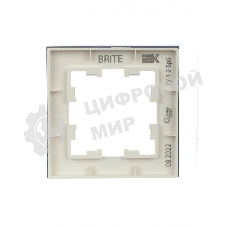Рамка 1-местная IEK BRITE РУ-1-2-БрБ стекло белый