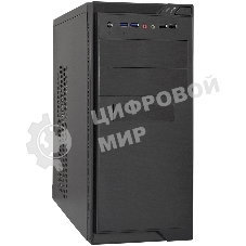 Компьютерный корпус Minitower ExeGate MA-372UX Black, mATX UN450, 120мм 2*USB+2*USB3.0, Audio