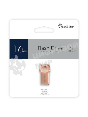 Флешка USB Smartbuy MC5 Metal Kitty (SB016GbMC5), 16Gb, USB 2.0, R/W 20/10, розовый