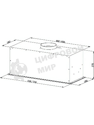 Вытяжка встраиваемая Kuppersberg Bim 600 White белый, 52 см, 1300 куб. м/ч, 46 дБ