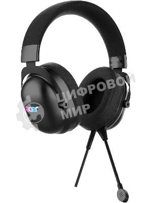 Гарнитура Acer AHW122 чёрный, проводная, USB, подсветка