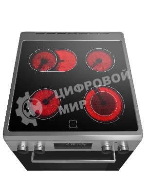 Плита электрическая Maunfeld MEC611CS09TD серебристый, конфорок 4 шт, духовка 59 л, 60 см x 85 см x 60 см