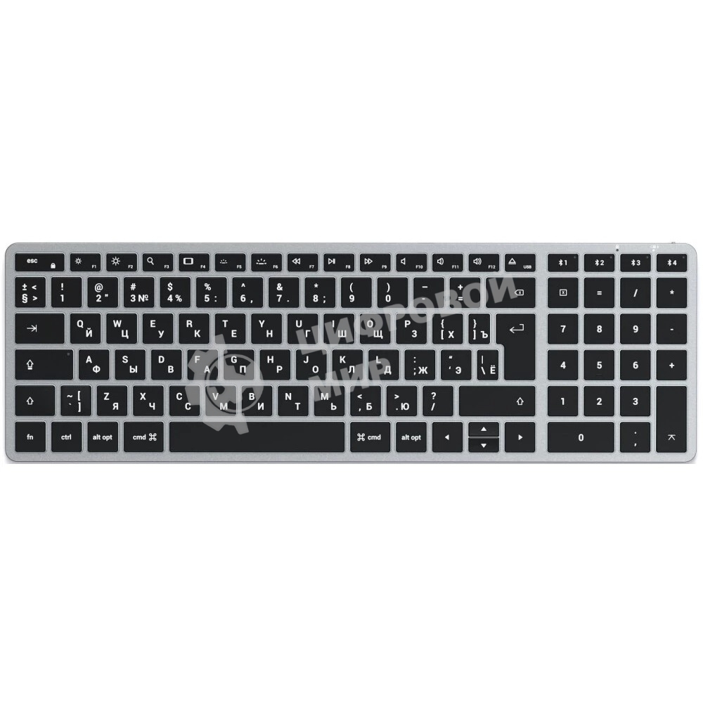 Клавиатура Satechi Slim X2 беспроводная, Bluetooth, серый