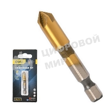 Зенковка конусная под М4 по металлу/дереву/пластику Deli DH-DJZ001-E1 8,3 мм, сталь HSS, угол заточки 90 град., шестигранный хвостовик