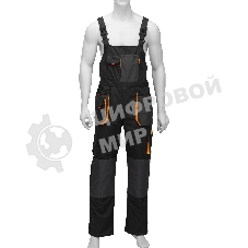 Полукомбинезон профессиональный рабочий Denzel 65% полиэстер 35% хлопок, L