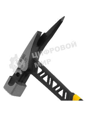 Молоток кровельщика Denzel 600 г, цельнокованый, боек с магнитом, двухкомп. обрезин. рук-ка