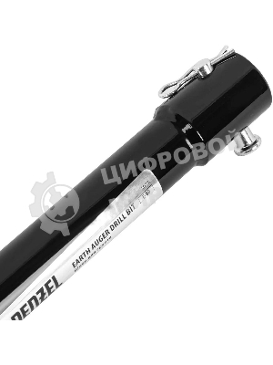 Шнек для грунта Denzel E-60, диаметр 60 мм, длина 800 мм, соединение 20 мм, несъемный нож