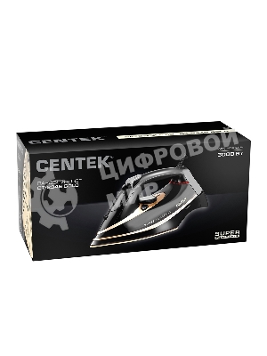 Утюг Centek CT-2346 GOLD черный/золотистый, 3200 Вт, 45 г/мин, 190 г/мин, 400 мл