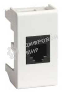 Розетка компьютерная DKC Viva 45048 RJ-45 кат.5Е, экранированная, 8P8C, Hyperline, Dual IDC, белая, 1 модуль