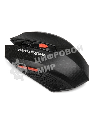 Мышь беспроводная Nakatomi MRON-08U черный, 1600 dpi, радиоканал, USB, кнопки - 6