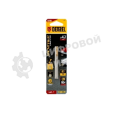 Сверло спиральное по металлу Denzel 4,2 x 75мм, Р6М5, Golden Tip
