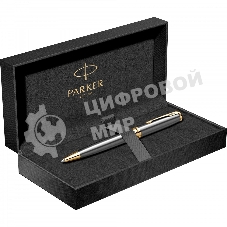 Ручка шариковая Parker Sonnet Grey Core GT (2213679) M, черные чернила, подарочная коробка