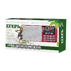 Радиоприемник цифровой Perfeo ЕГЕРЬ FM+ 70-108МГц/ MP3/ питание USB или BL5C/ красный(i120-RED)	