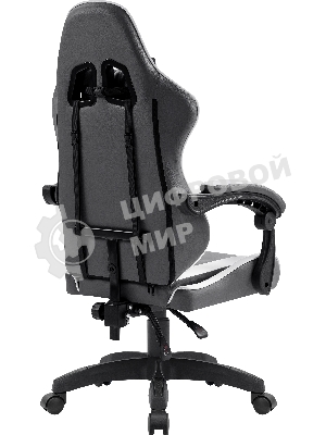 Кресло Defender Fortune серый, экокожа, 120 кг