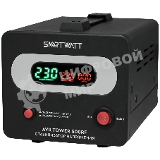 Напольный стабилизатор напряжения SMARTWATT AVR TOWER 500RF (140W - 260W, 500VA, 0.5 кВт, 50-60 Гц, розеток - 1, LED-дис