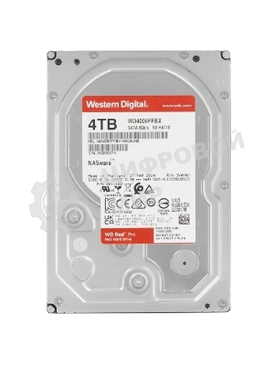 Жесткий диск WD Red Pro WD4005FFBX, 4ТБ, HDD, SATA III, 3.5