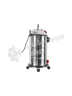 Строительный пылесос Ресанта ПС-1500/30 серебристый, 1500 Вт, уборка сухая/влажная/выдув, пылесборник мешок, 30 л