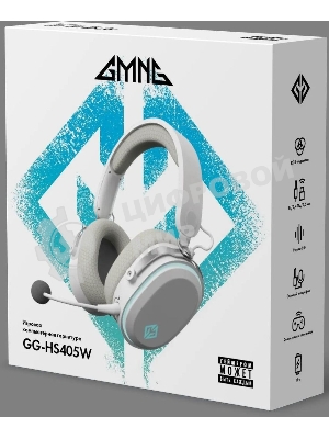 Беспроводные/проводные наушники GMNG GG-HS405W белый, полноразмерные, Bluetooth + радиоканал + проводной, до 15 ч