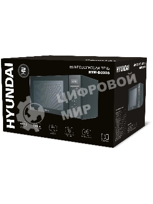 Микроволновая печь Hyundai HYM-D3038 черный, 23 л, 700 Вт, переключатели - сенсор