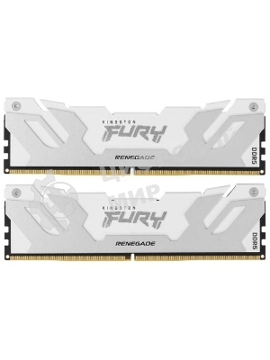 Оперативная память Kingston Fury Renegade, DDR5, 32Gb (2x16GB), 7600MHz, CL38, DIMM, с радиаторами, белый/серебристый