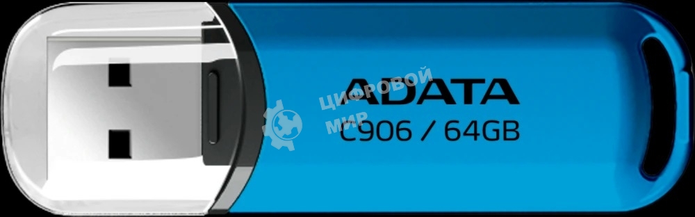 Флешка USB ADATA Classic C906 (AC906-64G-RWB), 64Gb, USB 2.0, R/W 15/5, синий