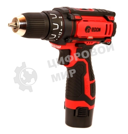 Дрель-шуруповерт Edon AD-12А, 12 В, 2 Ач, 23 Нм, щеточный