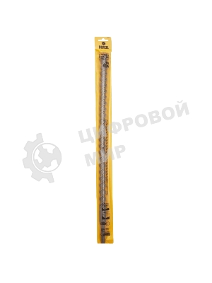 Бур по бетону Denzel двойная спираль, Cobalt W-tip, 18x600 мм, SDS PLUS