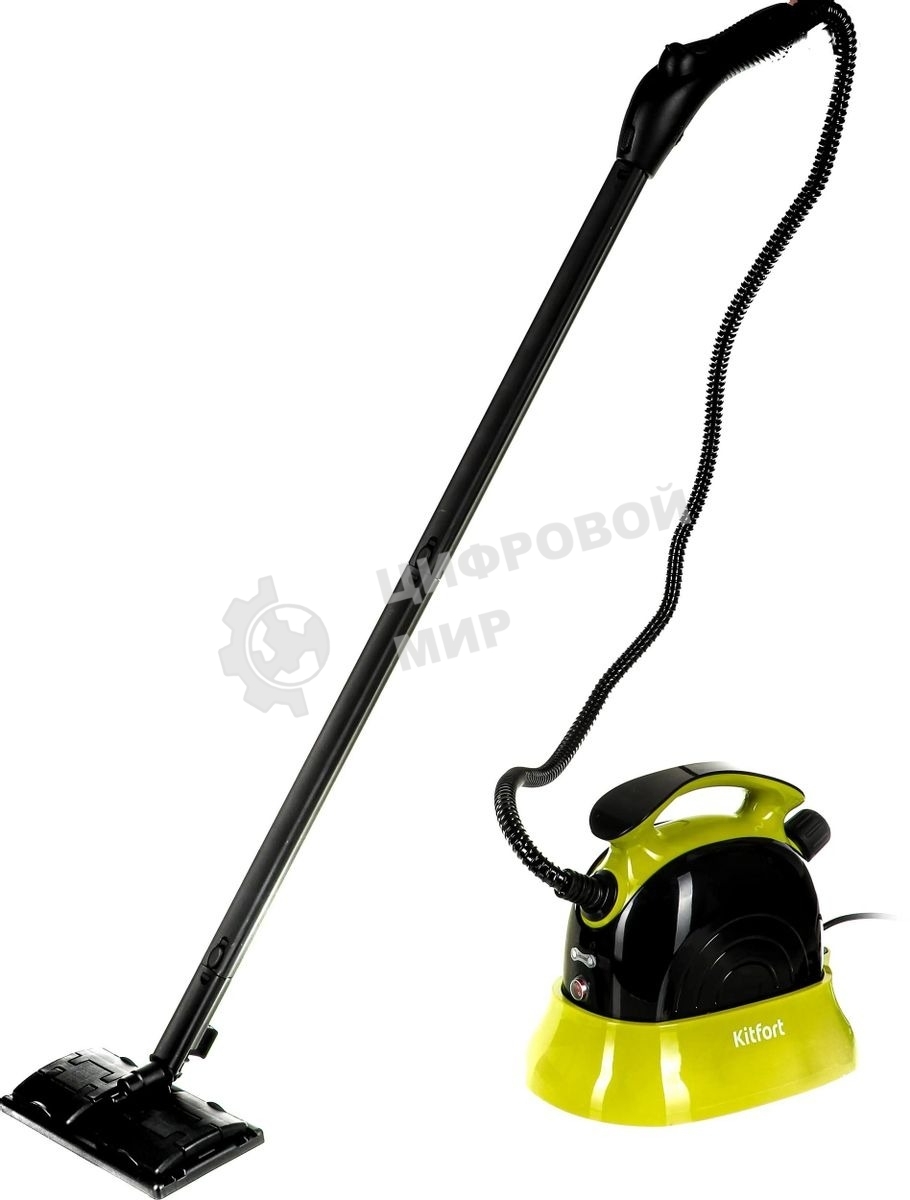 Пароочиститель напольный Kitfort КТ-9102-2 черный/салатовый