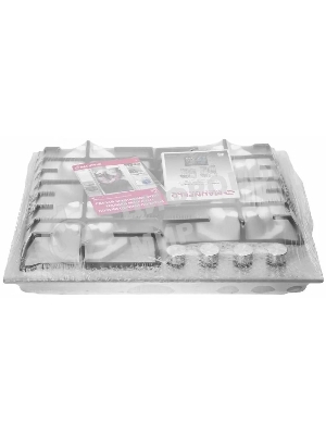 Газовая варочная панель Maunfeld EGHG.64.6CW/G, 4 конфорки, закаленное стекло, белый