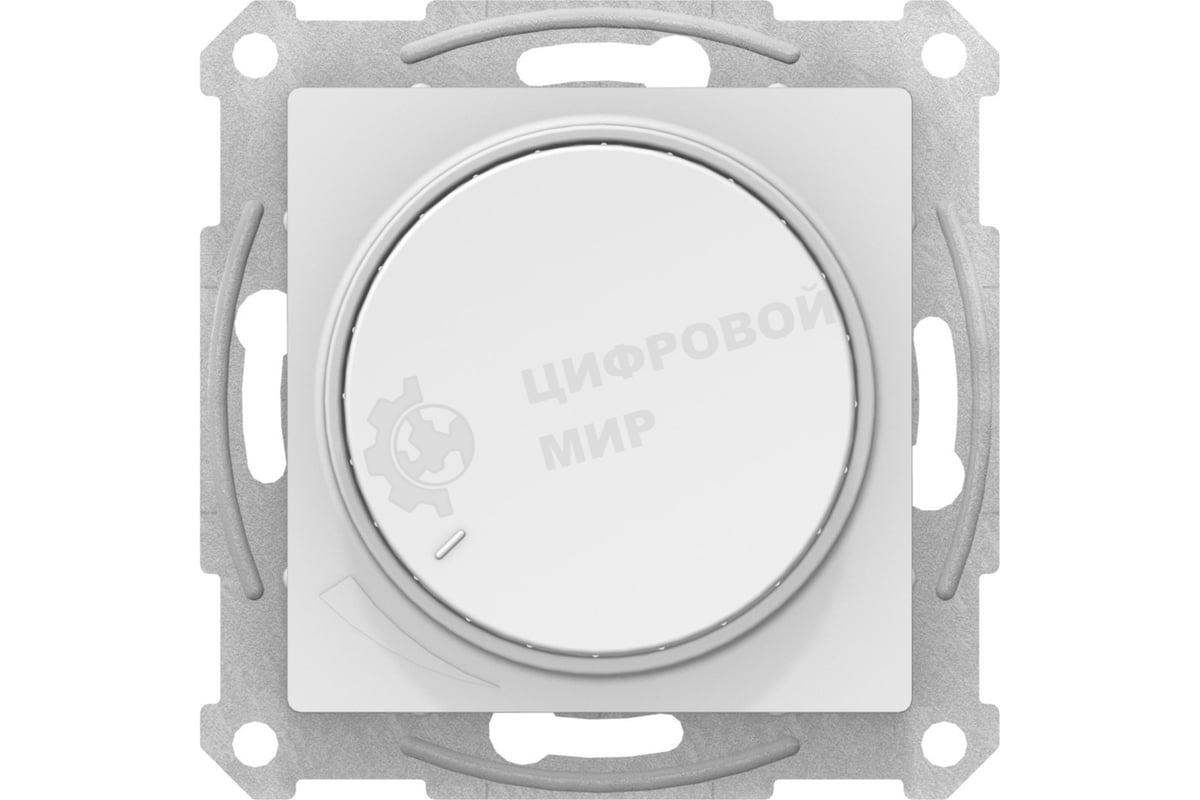 Светорегулятор AtlasDesign (диммер) повор-нажим. LED RC 400Вт мех. лотос SE ATN001323