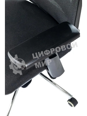 Кресло эргономичное Бюрократ MC-612N-H черный TW SQU BL сетка/ткань с подголов. крестов. металл хром