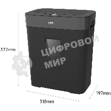 Шредер Deli ET023 черный (секр.P-4) фрагменты 8лист. 15лтр.