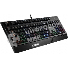 Клавиатура проводная MSI VIGOR GK20 RU черный USB Multimedia for gamer LED (подставка для запястий)