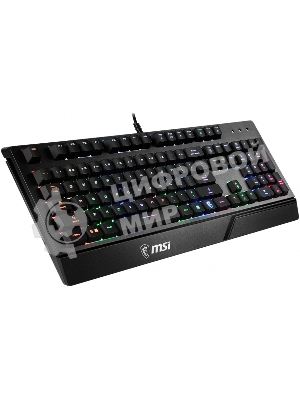 Клавиатура проводная MSI VIGOR GK20 RU черный USB Multimedia for gamer LED (подставка для запястий)