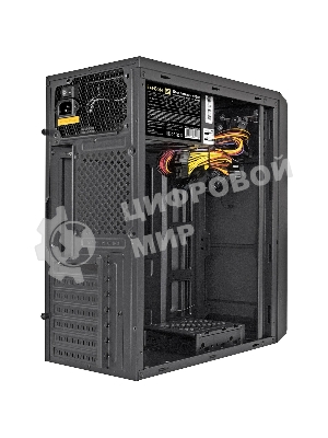 Компьютерный корпус Miditower ExeGate XP-332-UNS500 (ATX, БП UNS500 с вент. 12см, 2*USB, аудио, черный)