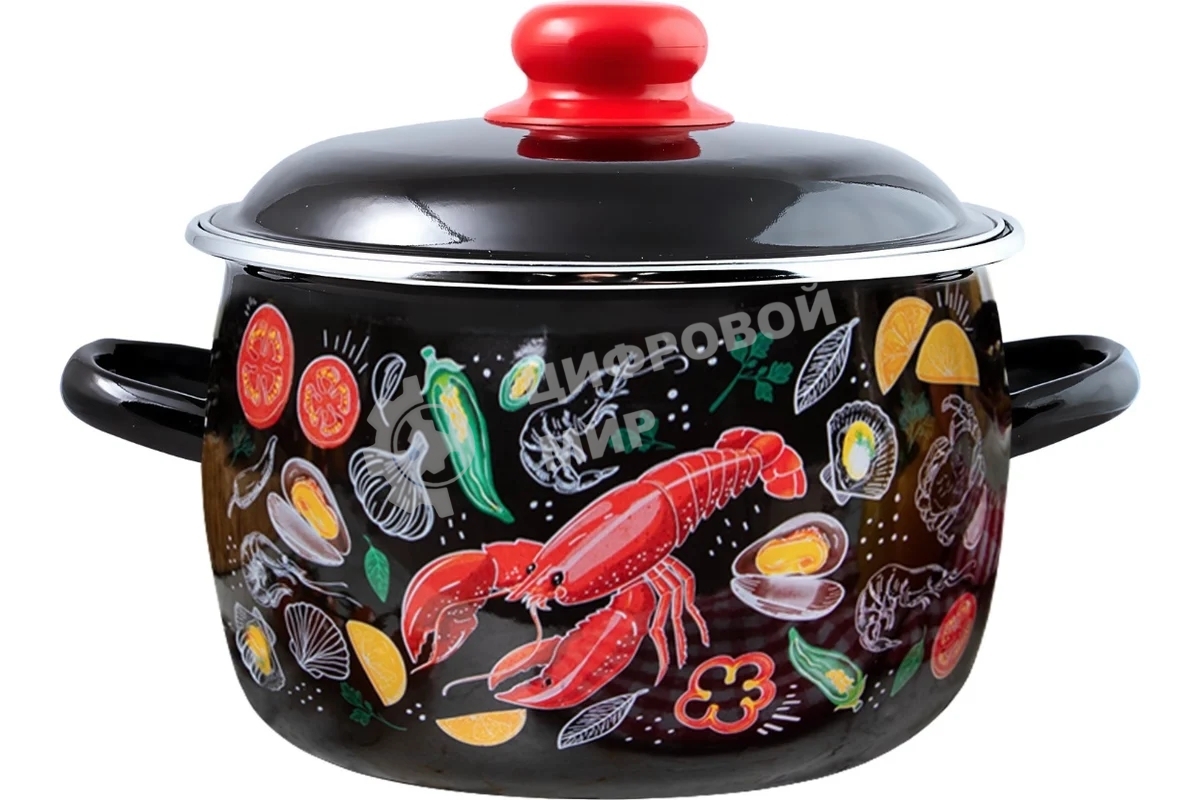 Кастрюля Appetite 1RC181M Лобстер эмал сфер 3,0 л