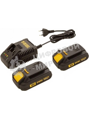 Дрель-шуруповерт Denzel BLDL-IB-18-02, 18 В, 2 Ач, 65 Нм, бесщеточный