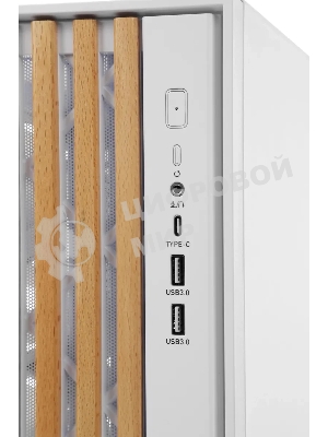 Корпус Formula V Line TimberLine T0 White, ATX, wood+plastic front, TYPE-C*1, USB3.0*2, FRONT 3x120мм FRGB, REAR 1x120мм FRGB