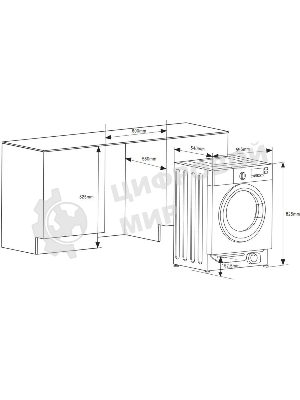 Встраиваемая стиральная машина Maunfeld MBWM1486S с сушкой