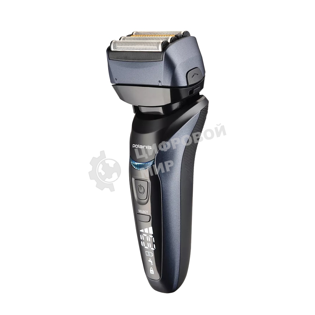 Электробритва сетчатая Polaris PMF 1016RC реж.эл.:4 питан.:элек.сеть/аккум. темно-синий/черный