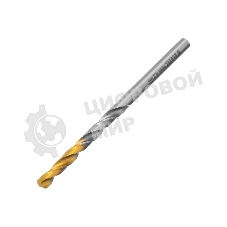 Сверло спиральное по металлу Denzel 4,2 x 75мм, Р6М5, Golden Tip