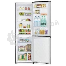 Холодильник Hitachi R-B410PUC6 BSL серебристый бриллиант двухкамерный 215/105л морозилка сверху, No Frost