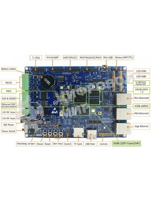 Плата разработки Myir MYD-C4377-4E512D-100-I-PRU 1GHz TI AM4377, 512MB DDR3, 4Gb eMMC