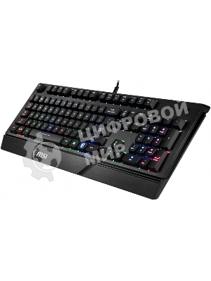 Клавиатура проводная MSI VIGOR GK20 RU черный USB Multimedia for gamer LED (подставка для запястий)