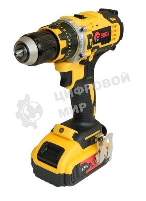 Дрель-шуруповерт Edon AD-18, 18 В, 2 Ач, 30 Нм, щеточный