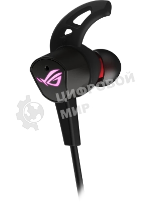 Гарнитура ASUS ROG Cetra II чёрный, проводная, USB-C, вставные, шумоподавление микрофона, регулятор громкости, чехол в комплекте